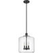 Asheville 3 Light 12 inch Matte Black Pendant Ceiling Light